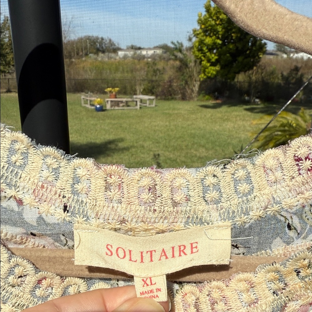 Anthology Solitaire embroidered boho floral cottagecore fairy Blouse - Picture 2 of 7
